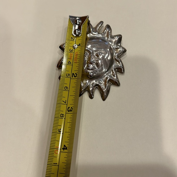 Genuine Vintage Sterling Silver SUN Face Pendant/ Brooch 925 Mexico - Picture 6 of 12